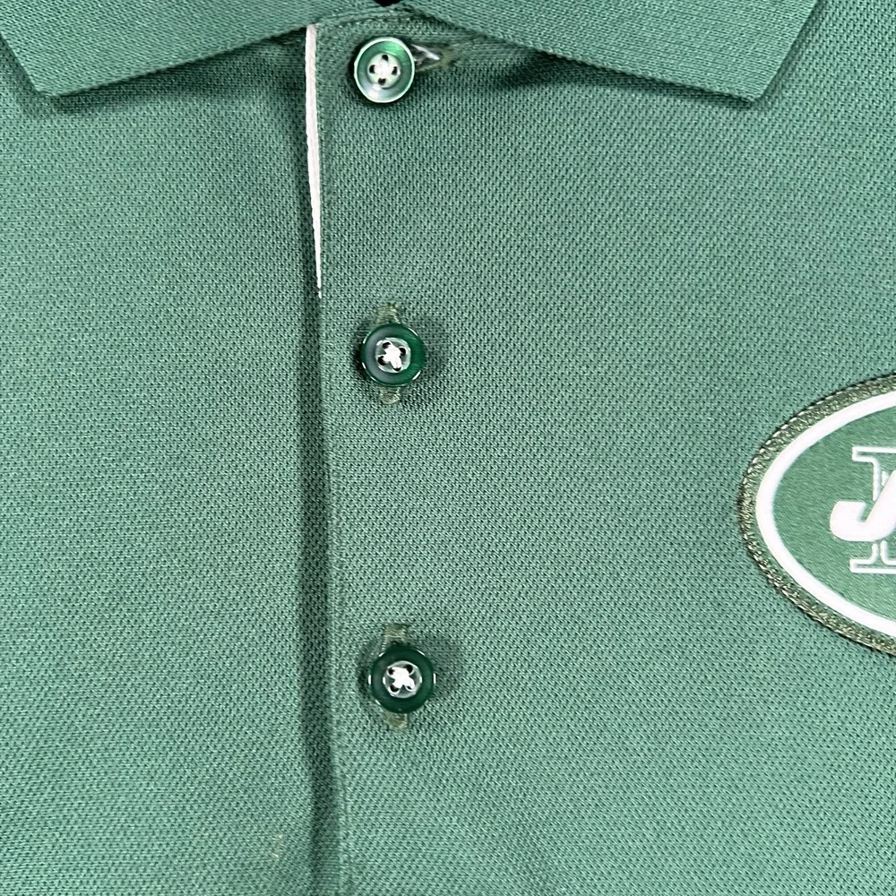 New York Jets Polo Shirt Mens XL Extra Large Green Short Sleeve Nike NFL Footbal